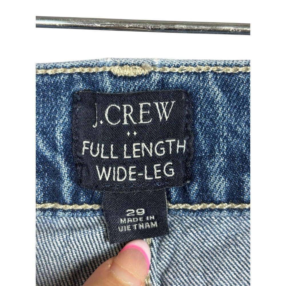 J.Crew Colette Sailor Pocket Wide Leg Jeans Size 29 High Rise Blue Denim - Picture 5 of 10